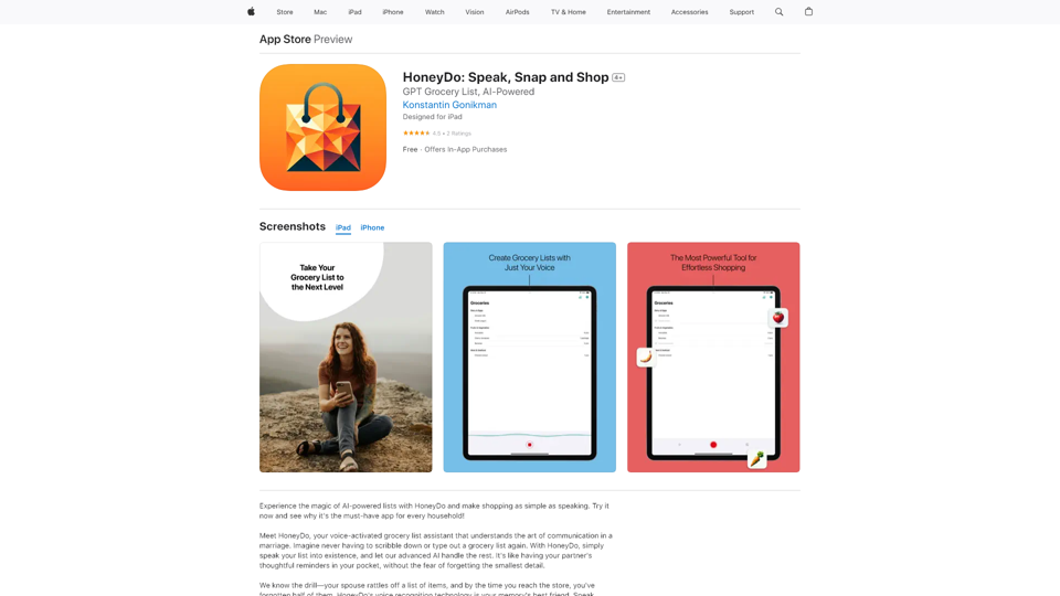 ‎HoneyDo: Habla, Captura y Compra en la App Store