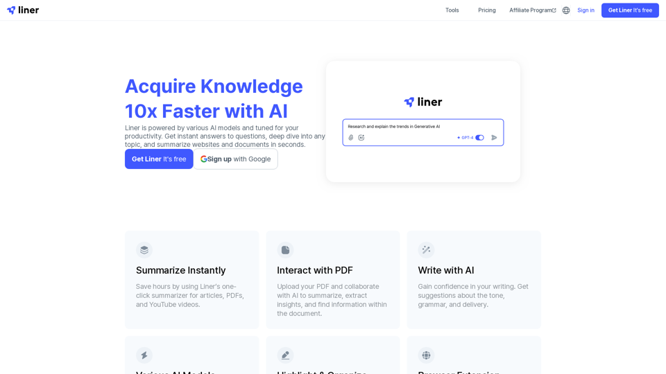 Liner | AI Copilot on Your Workspace, Powered by ChatGPT