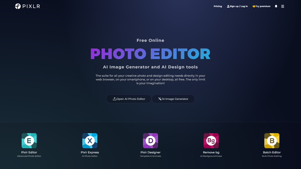 Free Online AI Photo Editor, Image Generator & Design tool