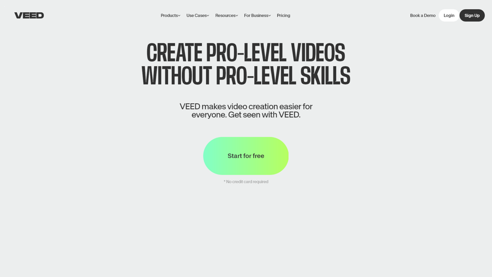 VEED.IO - AI Video Editor - Fast, Online, Free