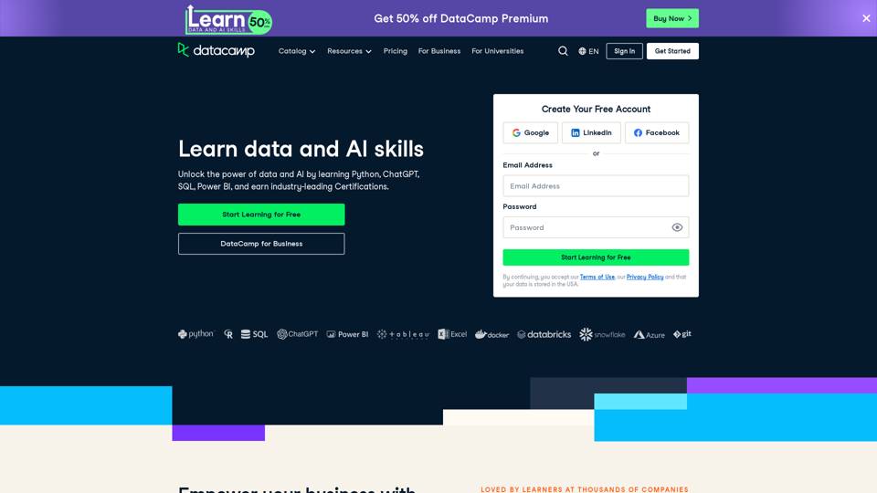 Learn Data Science and AI Online | DataCamp