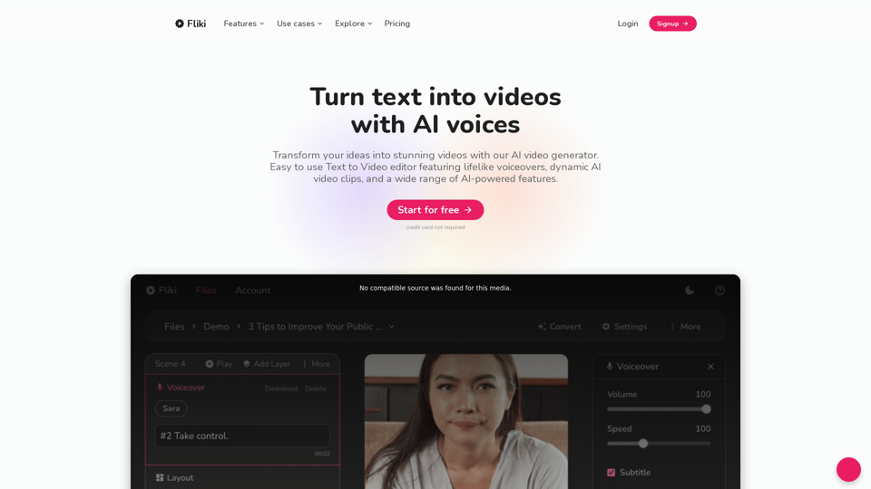 Fliki: AI Video Generator - Turn Ideas into Videos