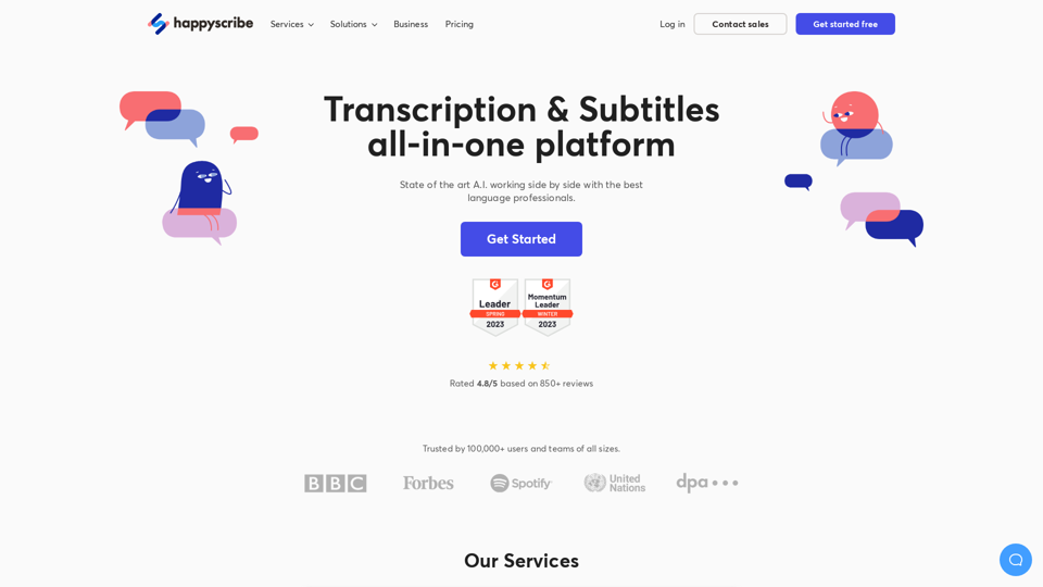 Happy Scribe: Audio Transcription & Video Subtitles