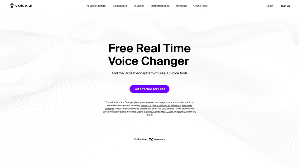 Free Real Time Voice Changer with AI - Voice.ai