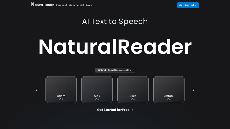 AI Voices - NaturalReader Home