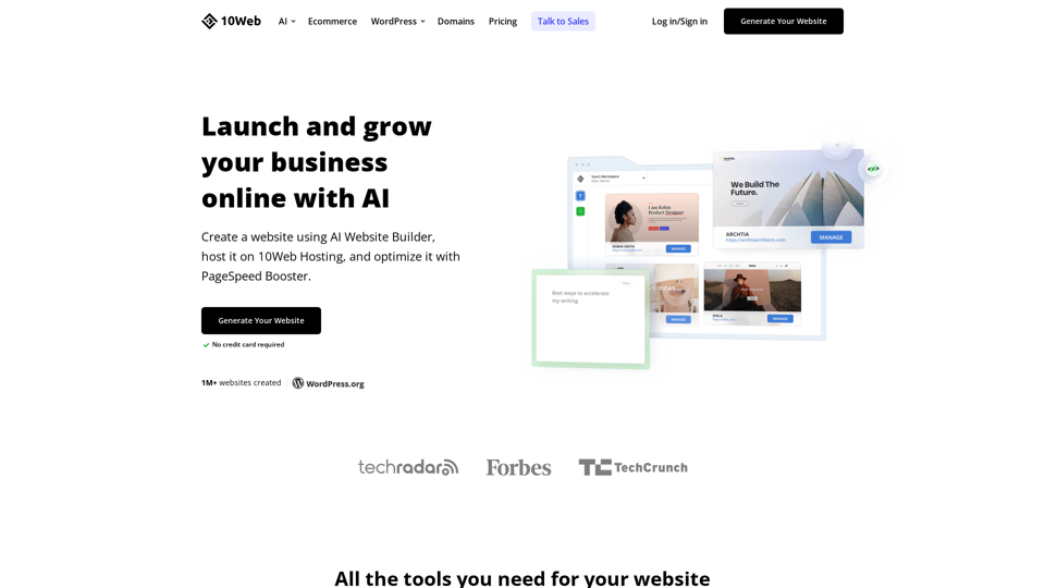 Elevate Your Business with 10Web | Build Your Website with AI