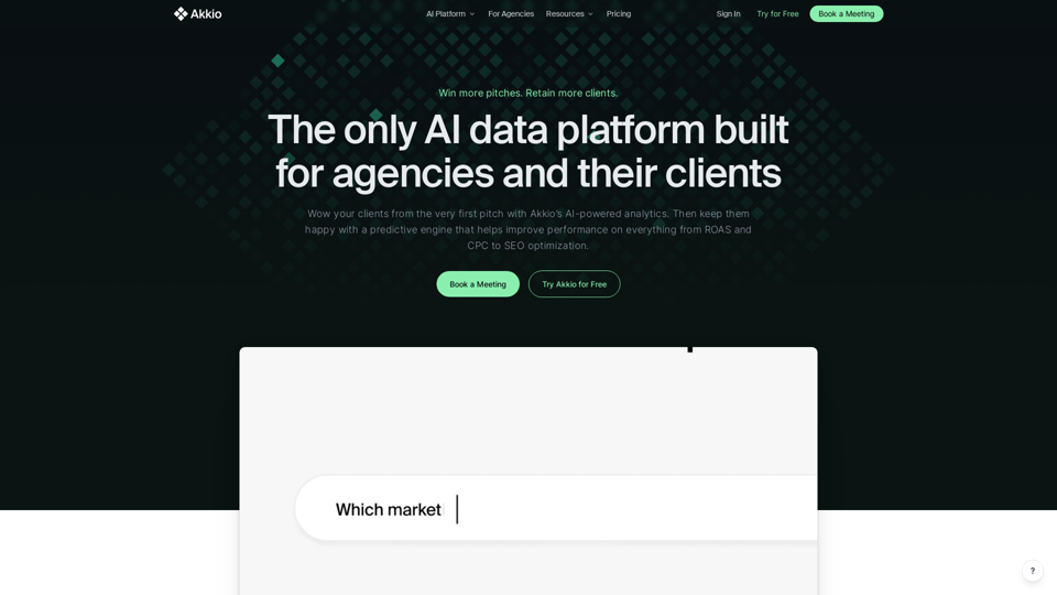 Akkio: AI Data Platform for Agencies