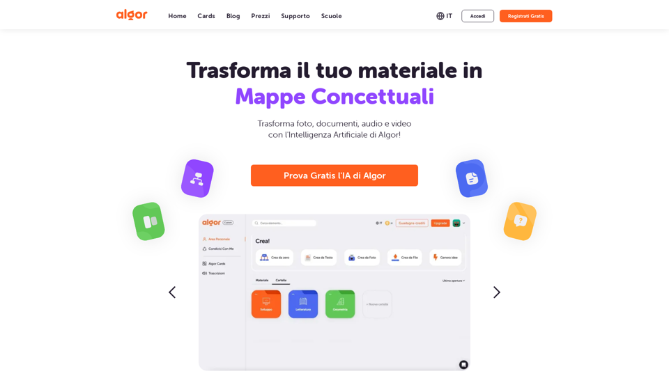 Algor Education | La migliore App per mappe concettuali online