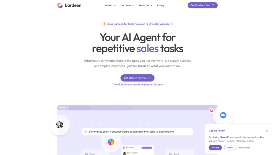 Bardeen AI: Workflow Task Automation Software