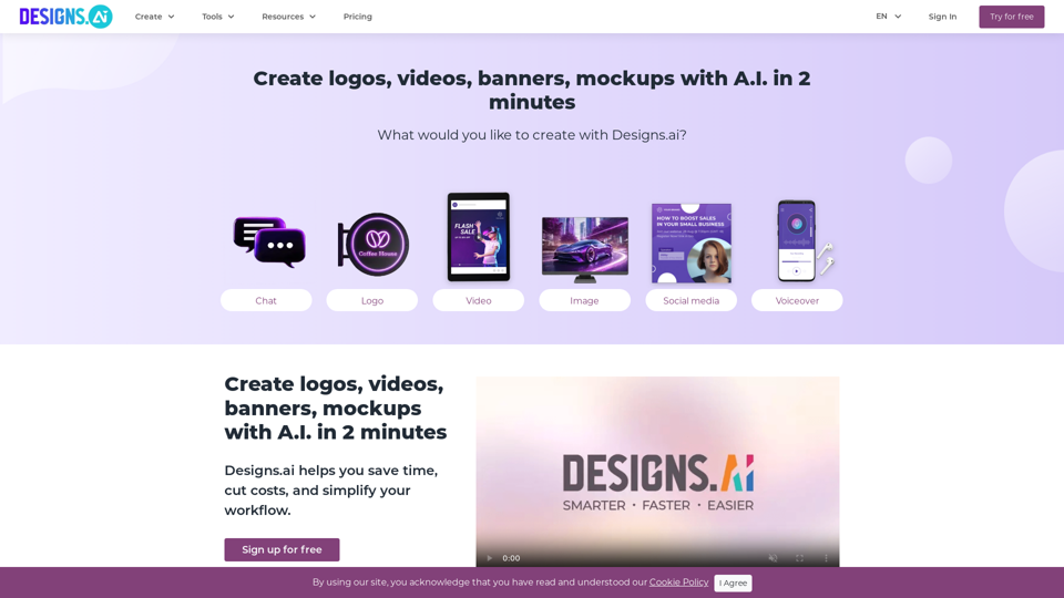 Designs.ai - Creative work done effortlessly