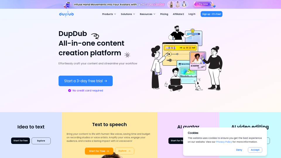 Dupdub AI Tools: Social Media Content Creation Software