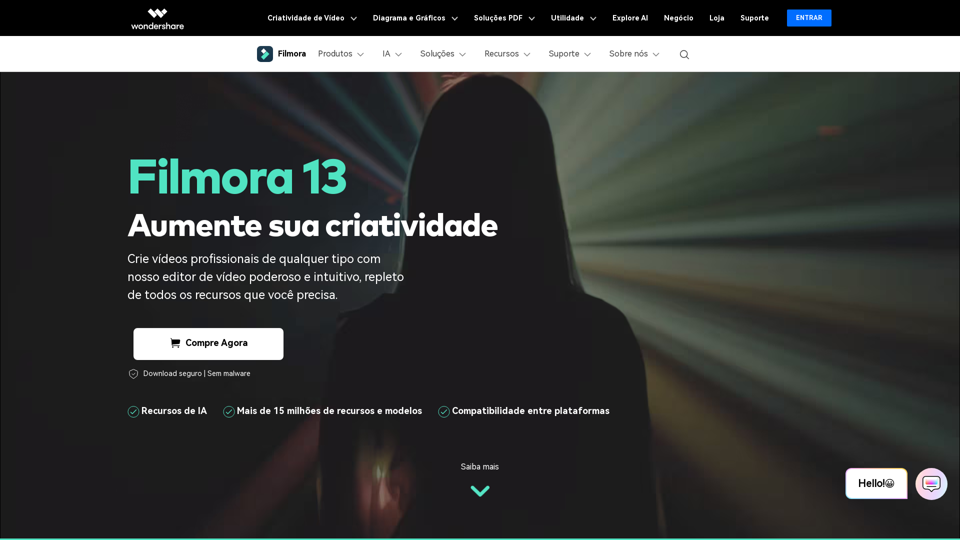 Wondershare Filmora® | Melhor editor de vídeo fácil para você