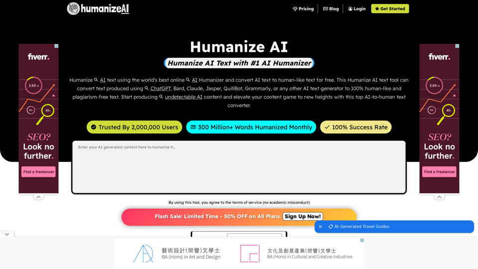 Humanize AI Text - Best AI Humanizer | Free AI-to-Human Text Converter