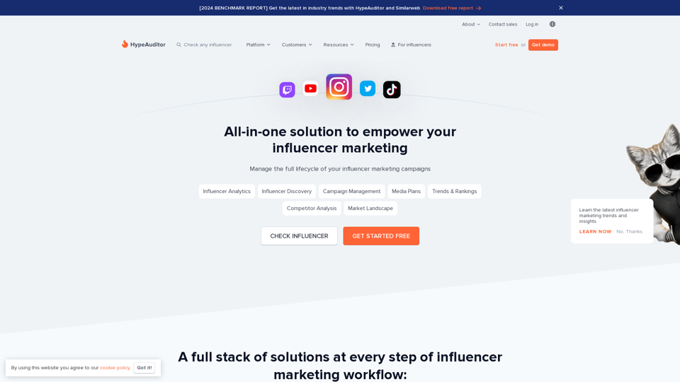 100% AI-Powered Influencer Marketing Platform | HypeAuditor