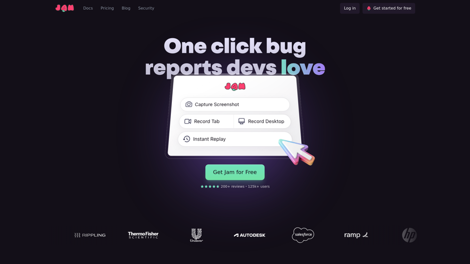 Jam | Build a bug-free product.