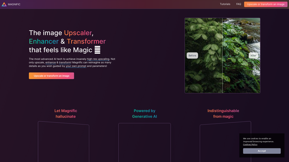 Magnific AI — The magic image Upscaler & Enhancer