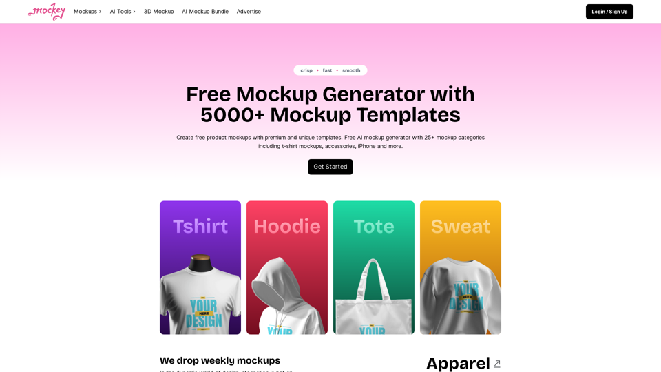 Best Free Mockup Generator with AI Mockup Templates | Mockey