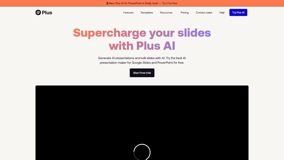 Plus AI presentation maker | Supercharge your slides with Plus AI