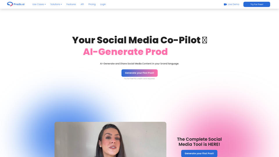 Social Media Marketing made easy with AI | Predis.ai