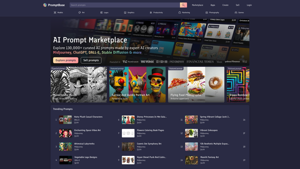 PromptBase | Prompt Marketplace: Midjourney, ChatGPT, DALL·E, Stable Diffusion & more.