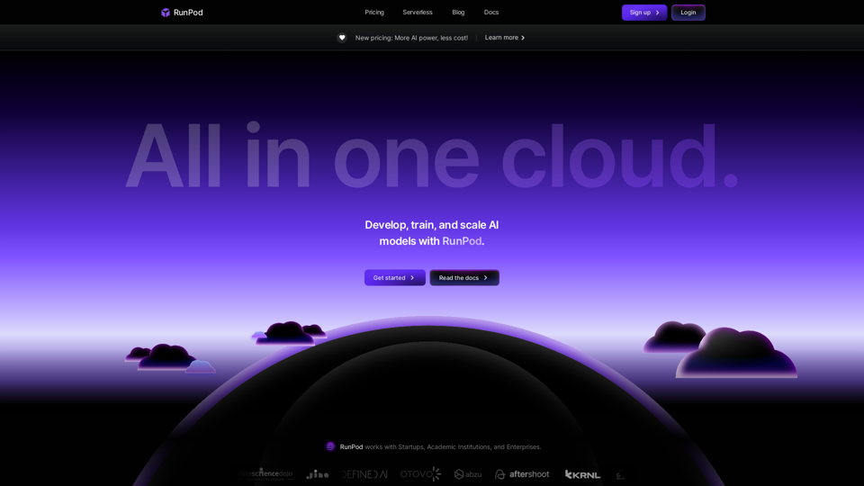 RunPod - The Cloud Built for AI
