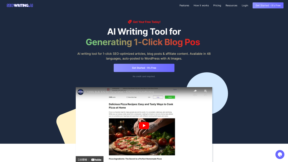 SEO WRITING - AI Writing Tool for 1-Click SEO Articles