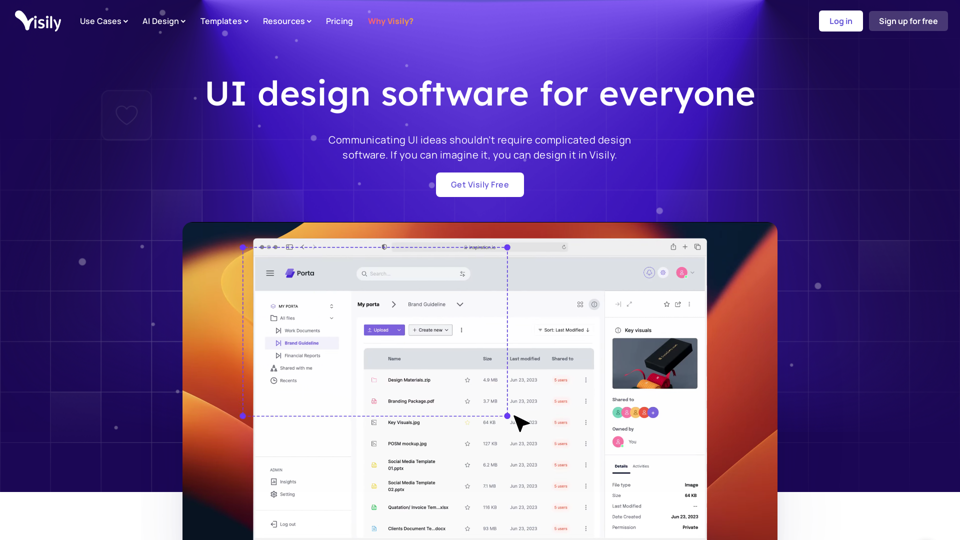 Visily - AI-powered UI design software