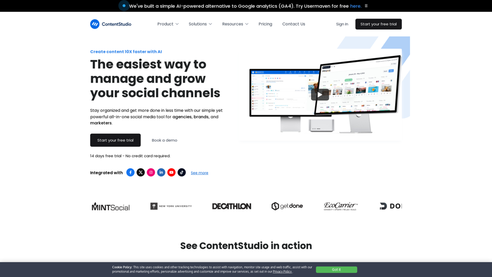 Unified Social Media Management Platform - ContentStudio