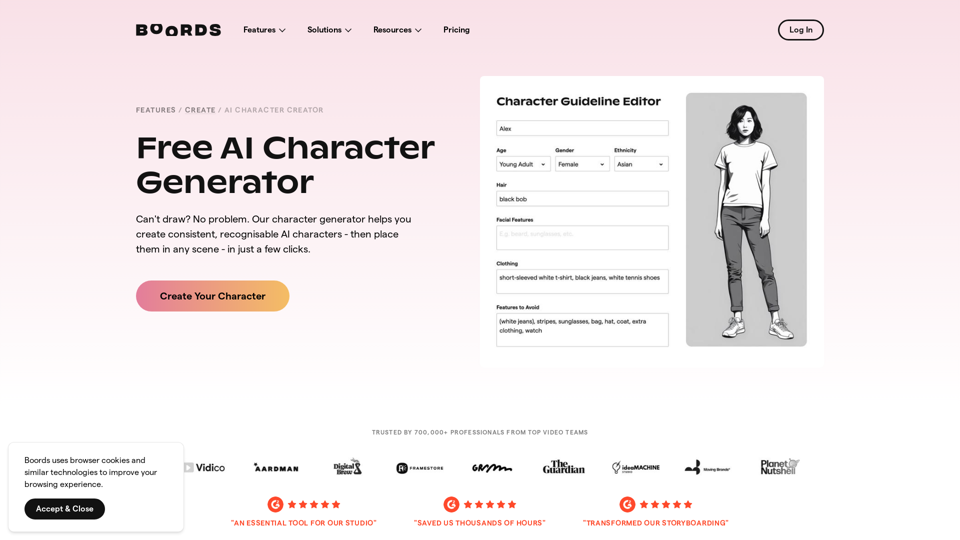 [FREE] AI Character Generator | Boords