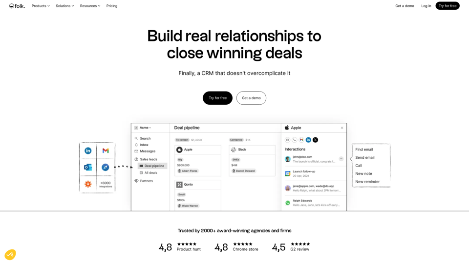 folk - Real relationships. Winning deals.