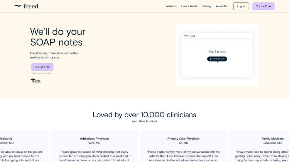 Freed | The AI Medical Scribe for Clinicians