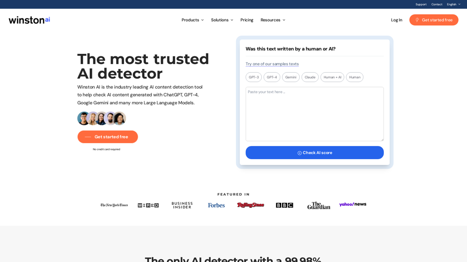 The Most Trusted AI Detector | ChatGPT Detection Tool