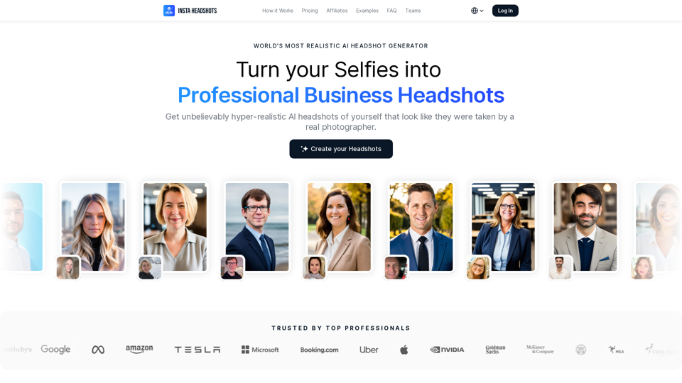 World's Most Realistic AI Headshot Generator | InstaHeadshots