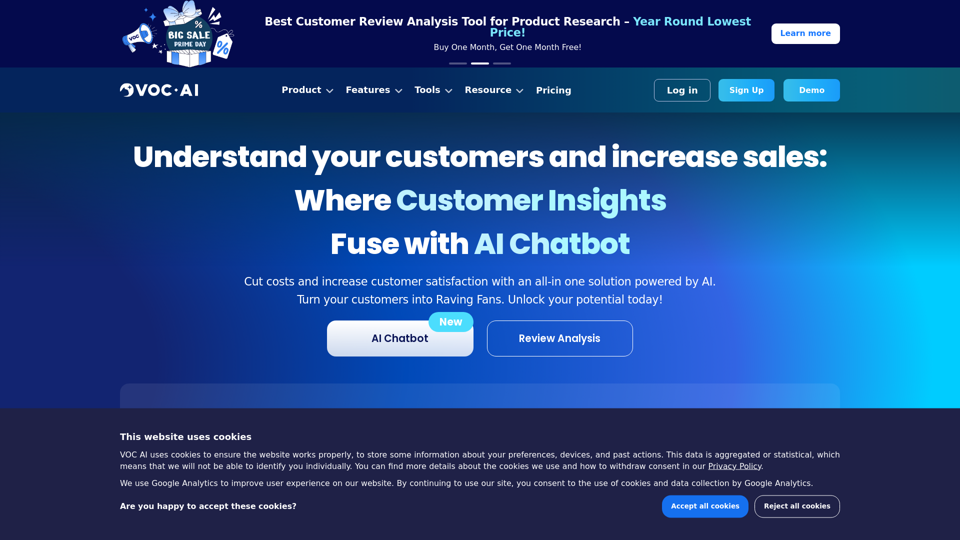 VOC AI | The Only Unified Customer Experience Mangement Platform: Where Customer Insights Fuse with AI Chatbot Excellence