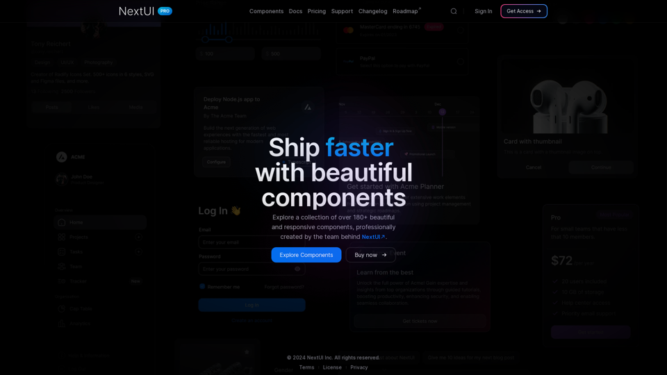 NextUI Pro - Ship faster