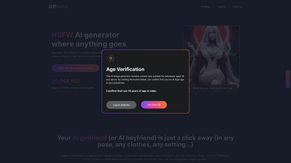 OffRobe AI | NSFW AI Art Generator