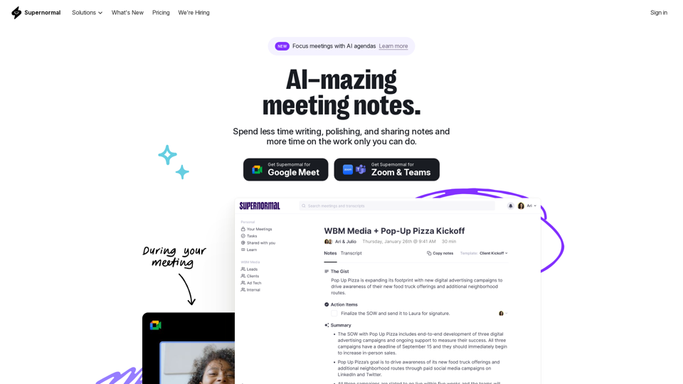 Supernormal - AI That Writes Your Meeting Notes