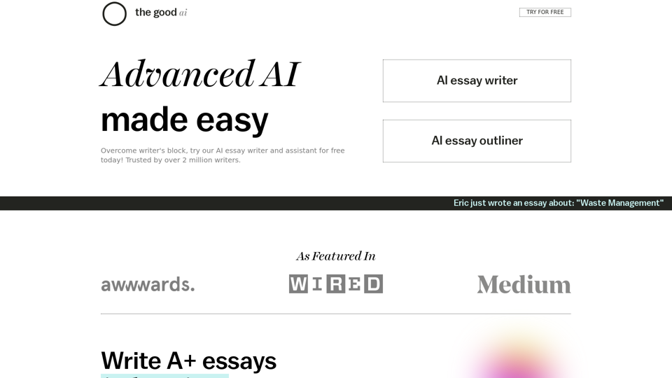 AI Essay Writer | Free Essay Writer