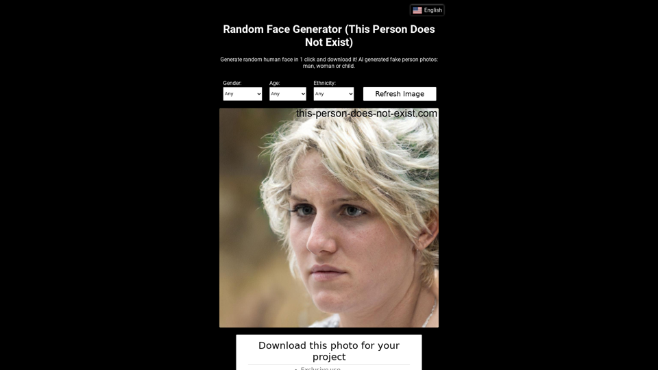 This Person Does Not Exist - Random Face Generator