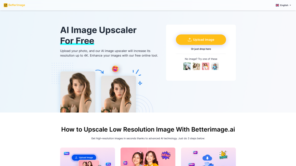 Upscale Images Up To 4X, Unblur Photos - BetterImage.AI