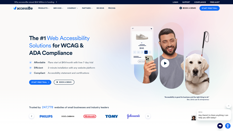 Web Accessibility Solution for ADA Compliance & WCAG - accessiBe