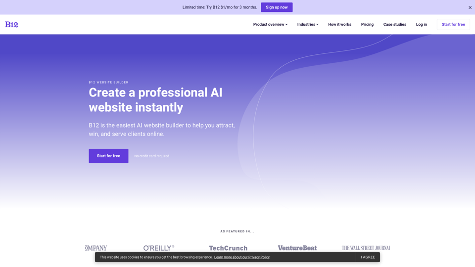 B12 | The easiest AI website builder