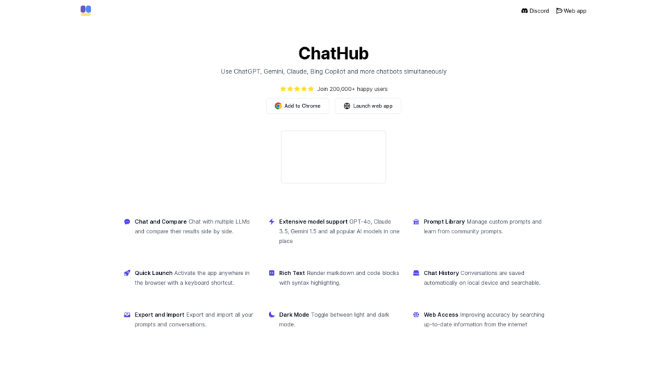 ChatHub - All-in-one chatbot client