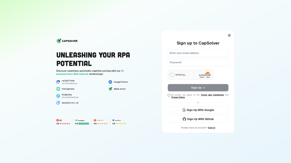 CapSolver | The best automatic captcha recognition service.