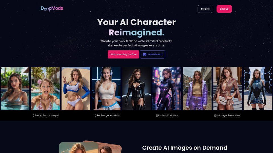 DeepMode.ai - Create your own AI clone model