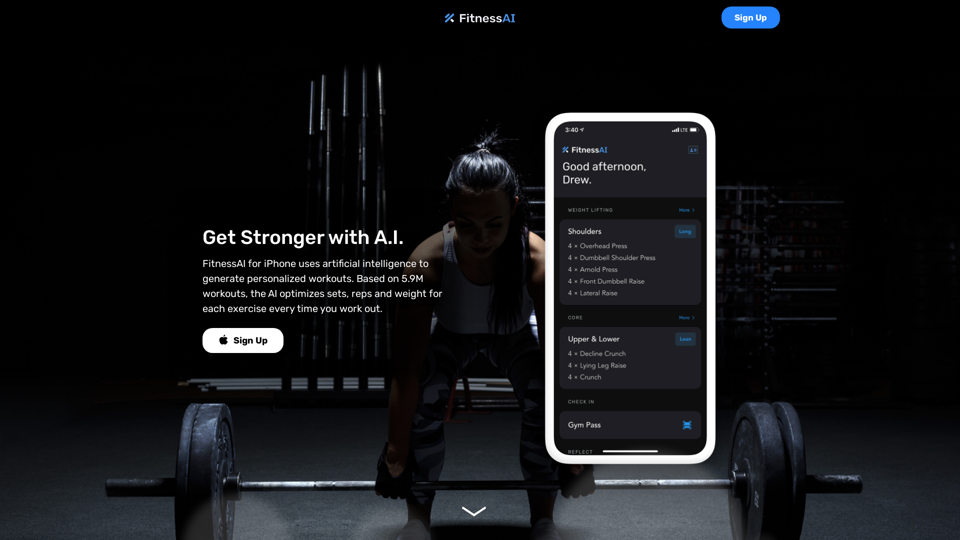 FitnessAI — Get Stronger, Faster with Artificial Intelligence