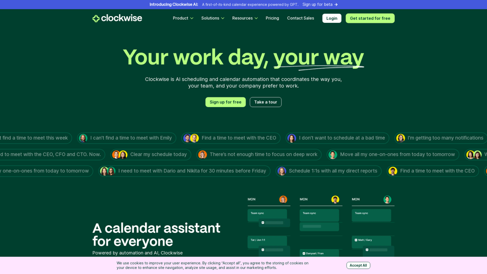 Clockwise: AI Powered Time Management Calendar