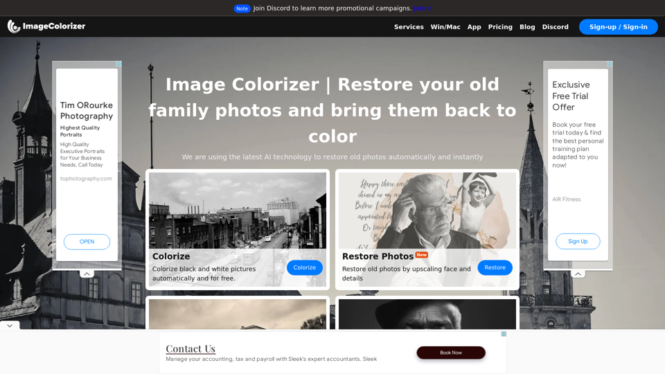 ImageColorizer | Colorize and Restore Old Photos Batch Free