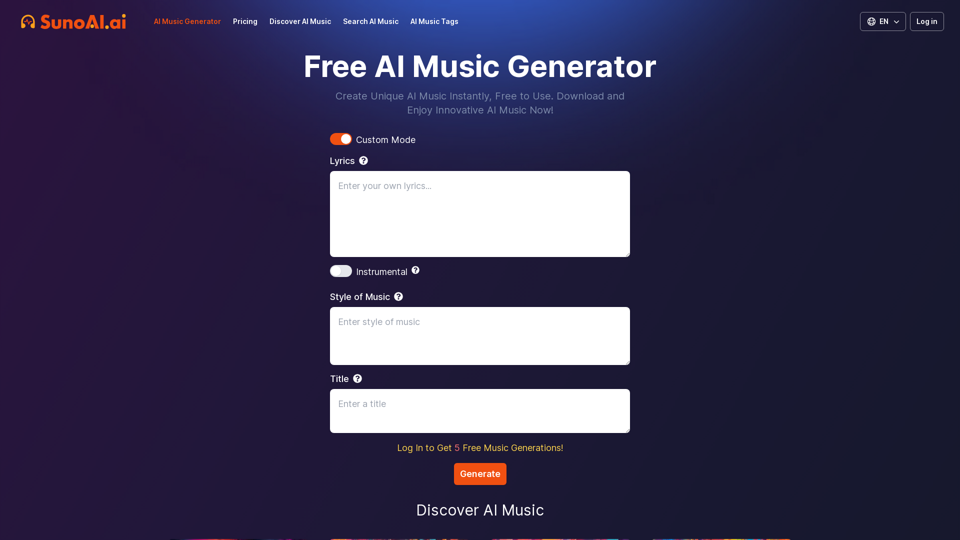 Free AI Music Generator