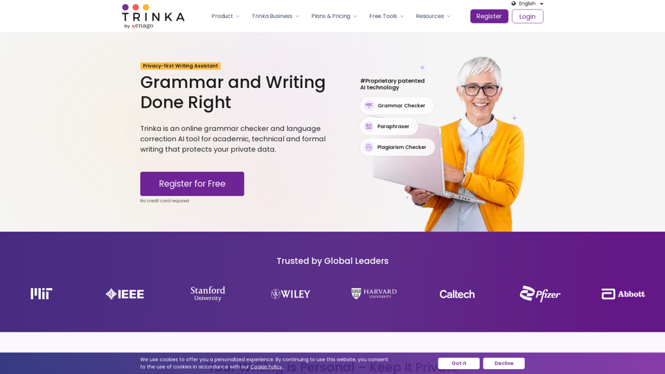 Trinka: AI Writing and Grammar Checker Tool